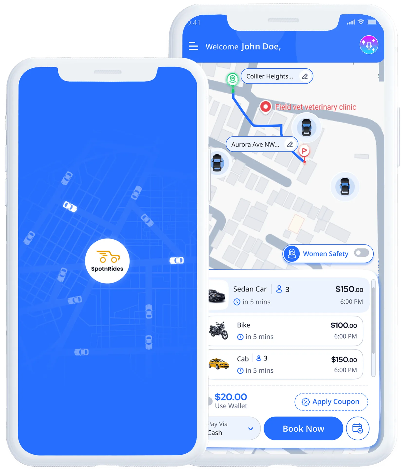 Ride sharing app