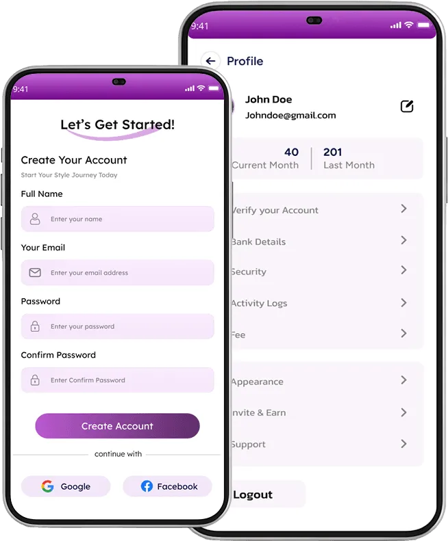 Salon Professional App Panel